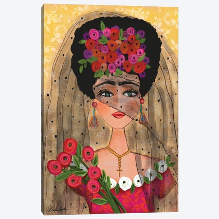 Frida In Her Veil Canvas Print #BBN260} by Brenda Bush Canvas Art Print