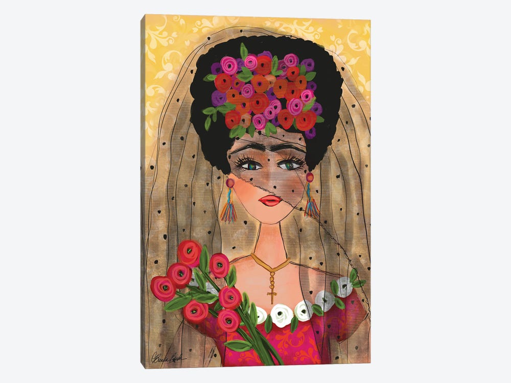 Frida In Her Veil by Brenda Bush 1-piece Canvas Print
