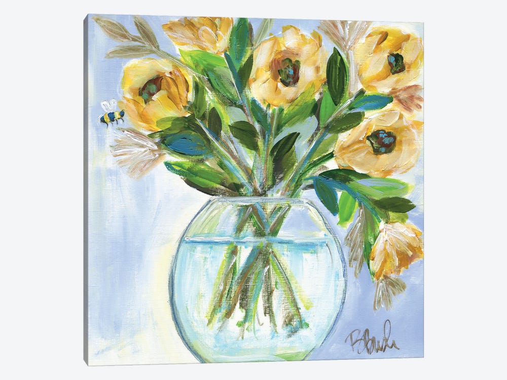 Sunflowers Alfresco by Brenda Bush 1-piece Canvas Print