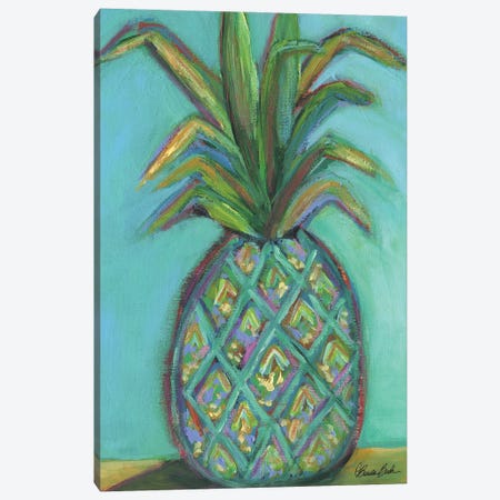 Pineapple In The Sun Canvas Print #BBN281} by Brenda Bush Canvas Art Print