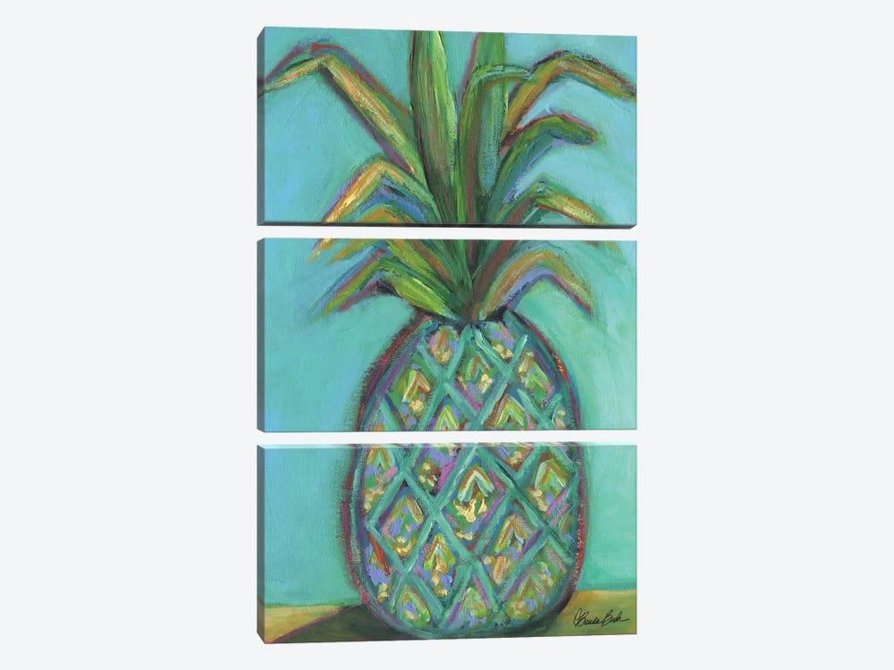 Pineapple In The Sun by Brenda Bush 3-piece Canvas Art