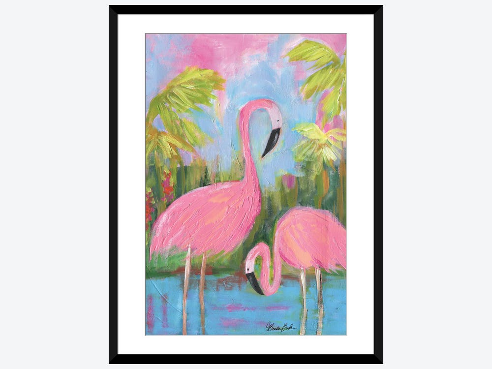 Floral Flamingo Presketched Canvas Painting Kit — Big Picture Gallery and  Studio