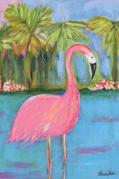 Flamingos: Flamingo Beach II by Brenda Bush