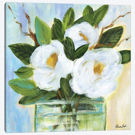 Blooming Gardenias Canvas Print #BBN284} by Brenda Bush Canvas Art