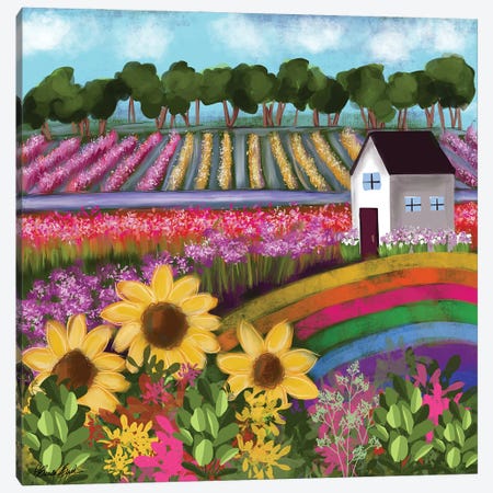 Living On A Rainbow Canvas Print #BBN286} by Brenda Bush Canvas Art