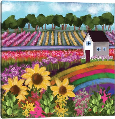 Living On A Rainbow Canvas Art Print - Life in Technicolor