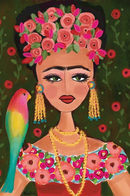 Frida With Her Bird