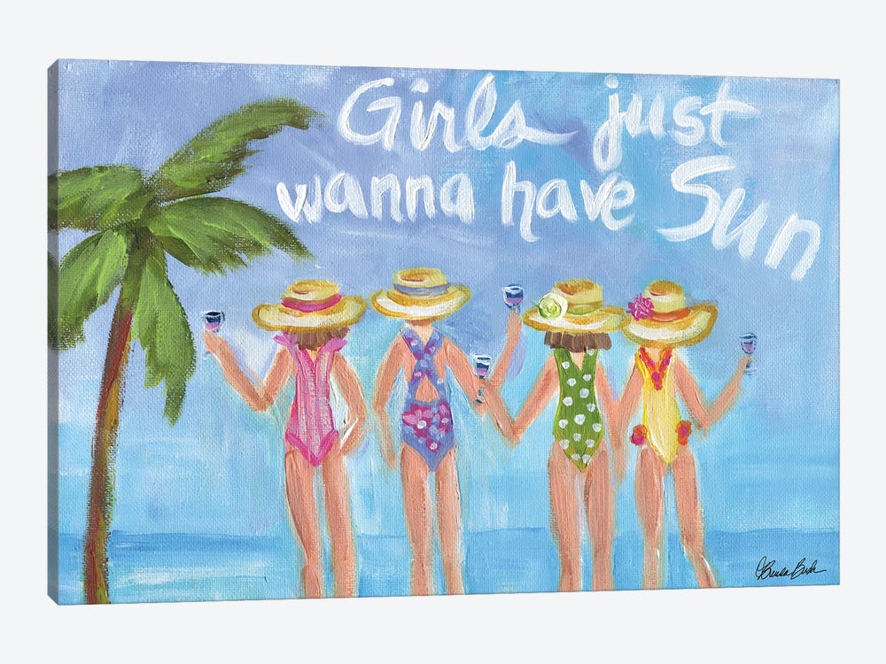 Girls In The Sun by Brenda Bush 1-piece Canvas Print