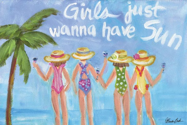 Friendship: Girls In The Sun by Brenda Bush
