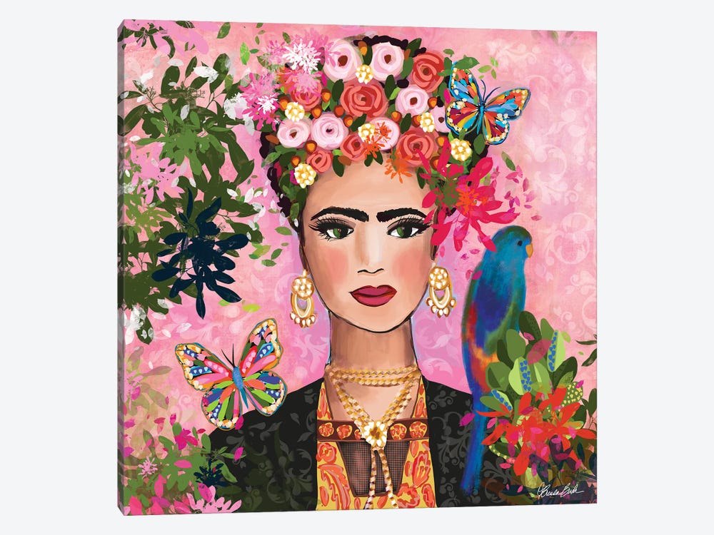 Frida In Her Garden by Brenda Bush 1-piece Canvas Art Print
