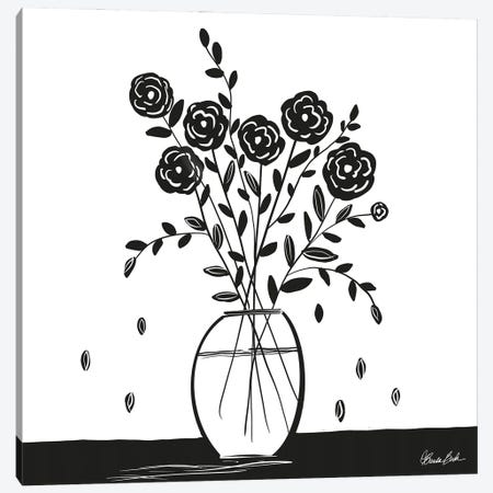 Simple Roses Canvas Print #BBN306} by Brenda Bush Canvas Art Print