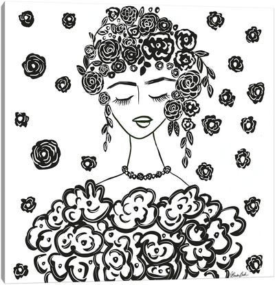 Dress Of Roses Canvas Art Print - Brenda Bush
