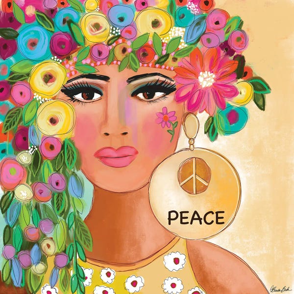 Peace Signs: Peace Earring by Brenda Bush