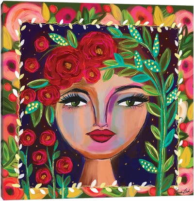 Evening In The Rose Garden Canvas Art Print - Brenda Bush