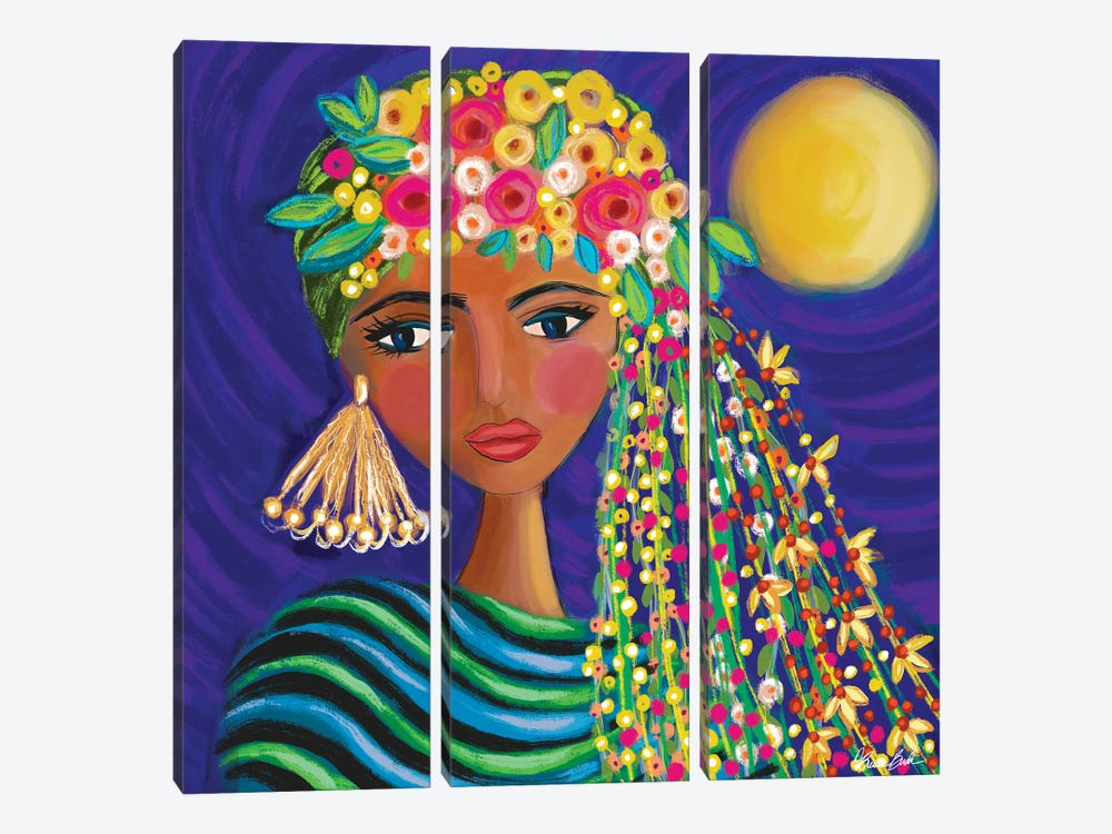 By The Light Of The Moon by Brenda Bush 3-piece Art Print