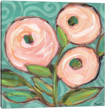 Sunset Beauty Roses Canvas Art Print - Brenda Bush