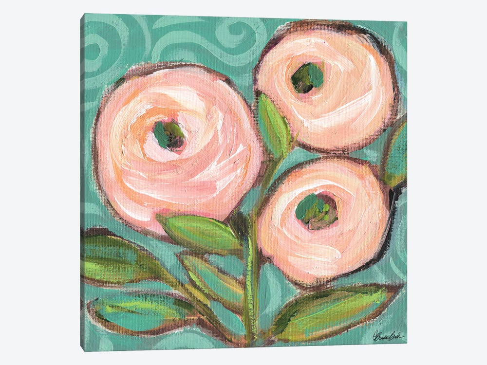 Sunset Beauty Roses by Brenda Bush 1-piece Canvas Art