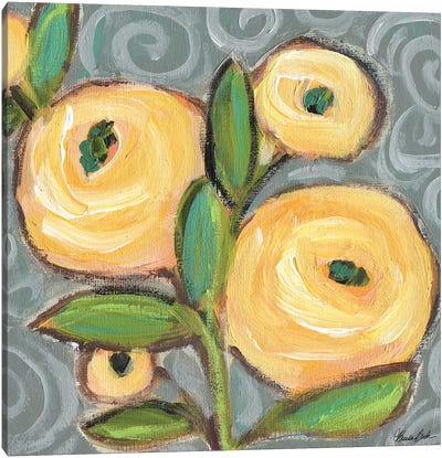 Golden Celebration Rose Canvas Art Print - Brenda Bush