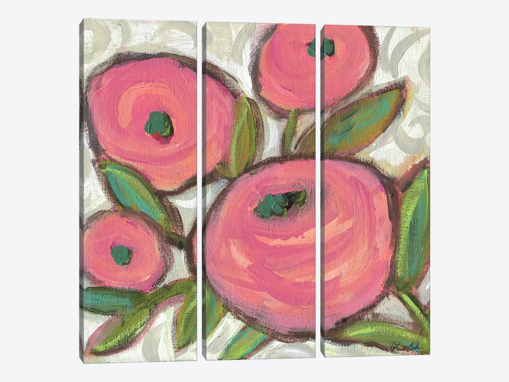 Free Spirit Roses by Brenda Bush 3-piece Canvas Art Print