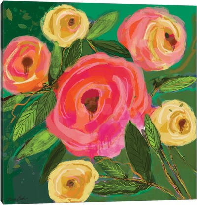 Old Garden Roses Canvas Art Print - Brenda Bush