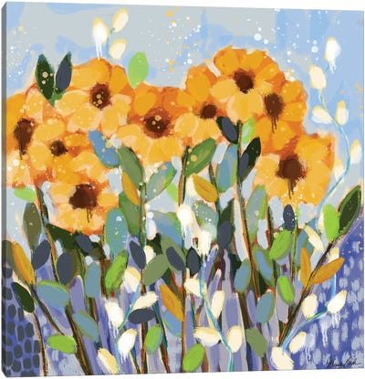Coastal Sunflowers Canvas Art Print - Brenda Bush