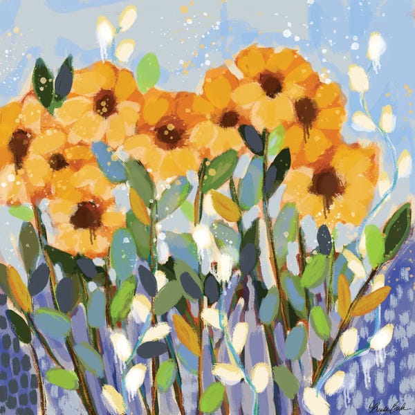 Fine Art Print: Coastal Sunflowers by Brenda Bush