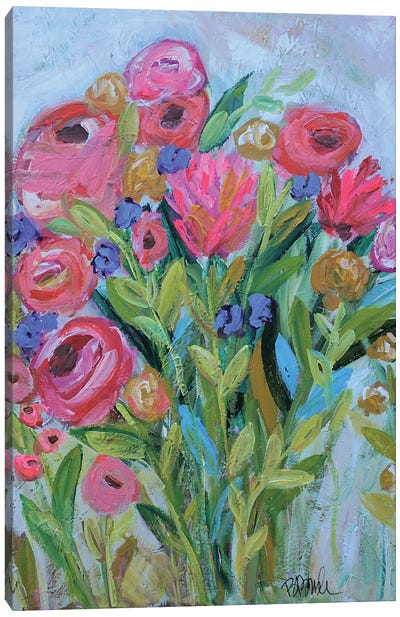 Let's Pick Flowers Canvas Art Print - Brenda Bush