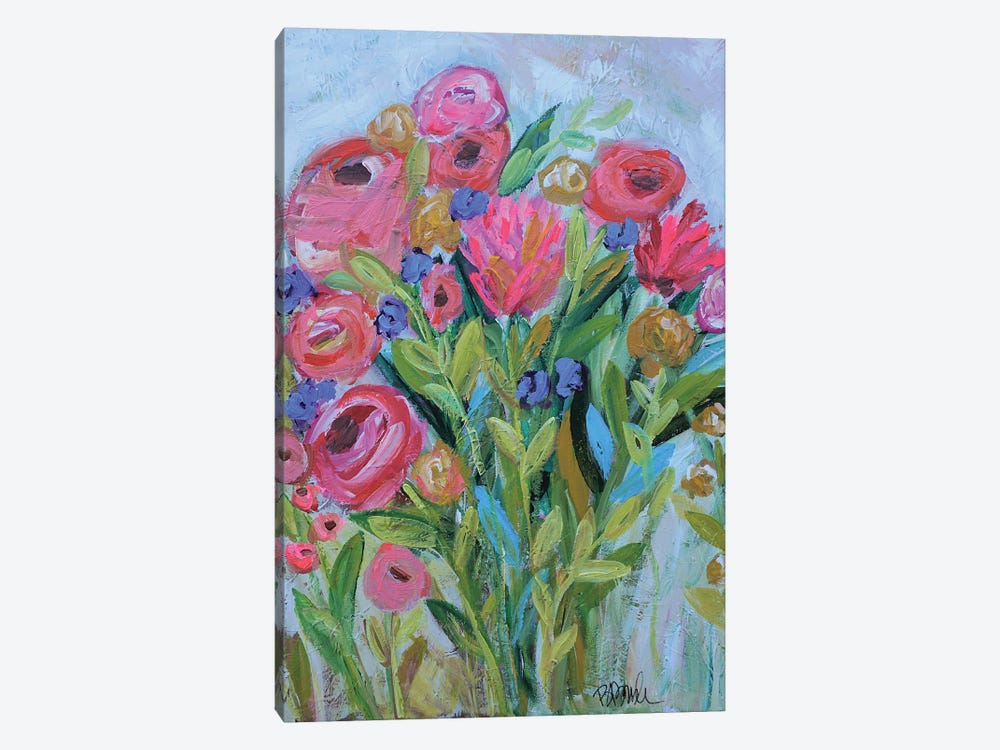 Let's Pick Flowers by Brenda Bush 1-piece Canvas Art Print