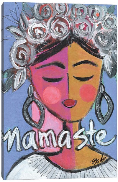 Namaste BFF Canvas Art Print - Pantone 2022 Very Peri