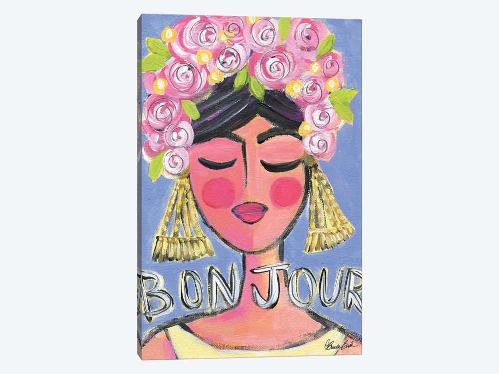 Bonjour BFF by Brenda Bush 1-piece Canvas Print