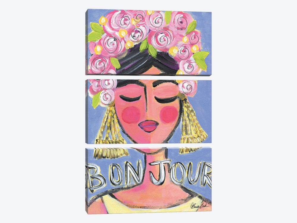Bonjour BFF by Brenda Bush 3-piece Art Print