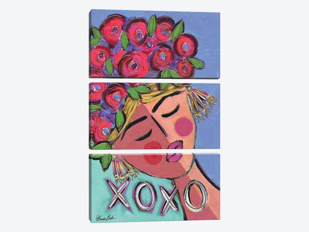 XOXO BFF by Brenda Bush 3-piece Canvas Wall Art