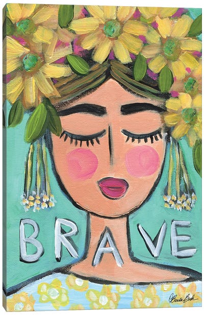 Brave BFF Canvas Art Print - Courage Art