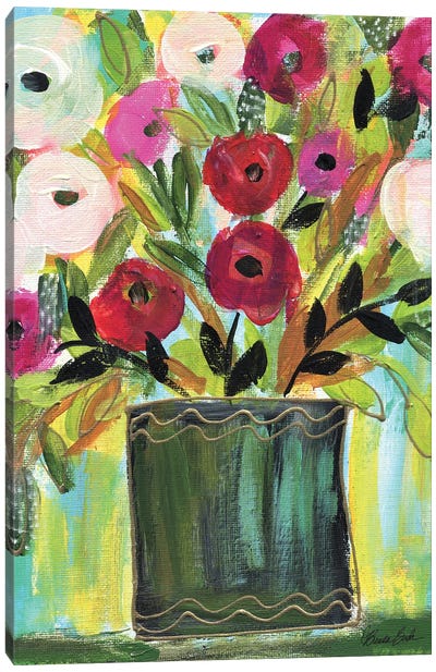 Flowers In The Sun Canvas Art Print - Brenda Bush