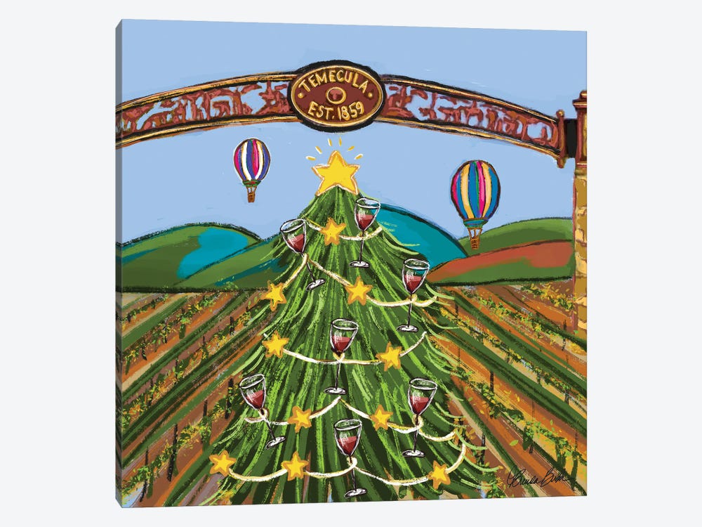 Wine Country Christmas by Brenda Bush 1-piece Canvas Artwork