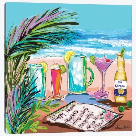 Jamaican Happy Hour Canvas Print #BBN361} by Brenda Bush Canvas Art