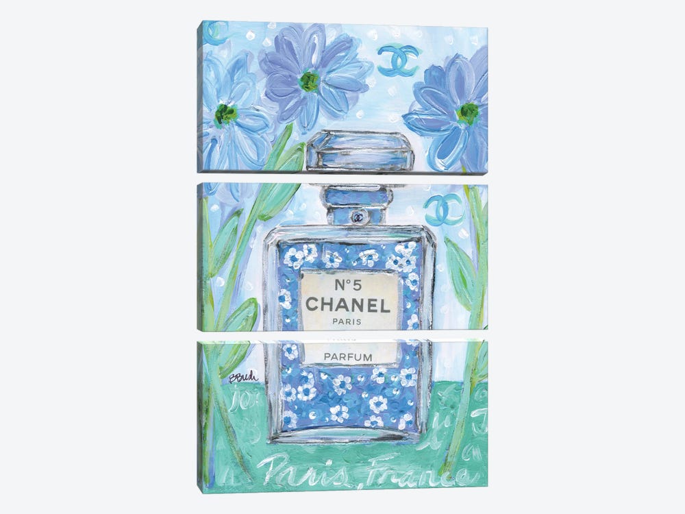 Chanel Blue by Brenda Bush 3-piece Art Print
