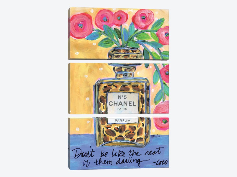 Chanel Leopard by Brenda Bush 3-piece Canvas Print