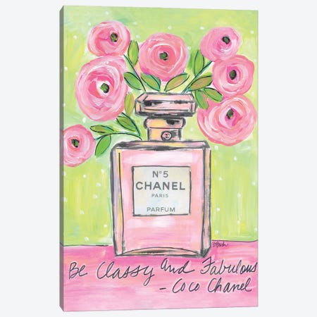 Pink Chanel Canvas Print #BBN368} by Brenda Bush Canvas Wall Art