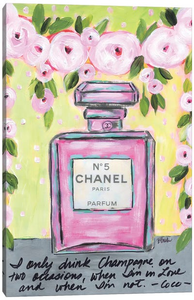 Chanel Champagne Canvas Art Print - Model & Fashion Icon Art