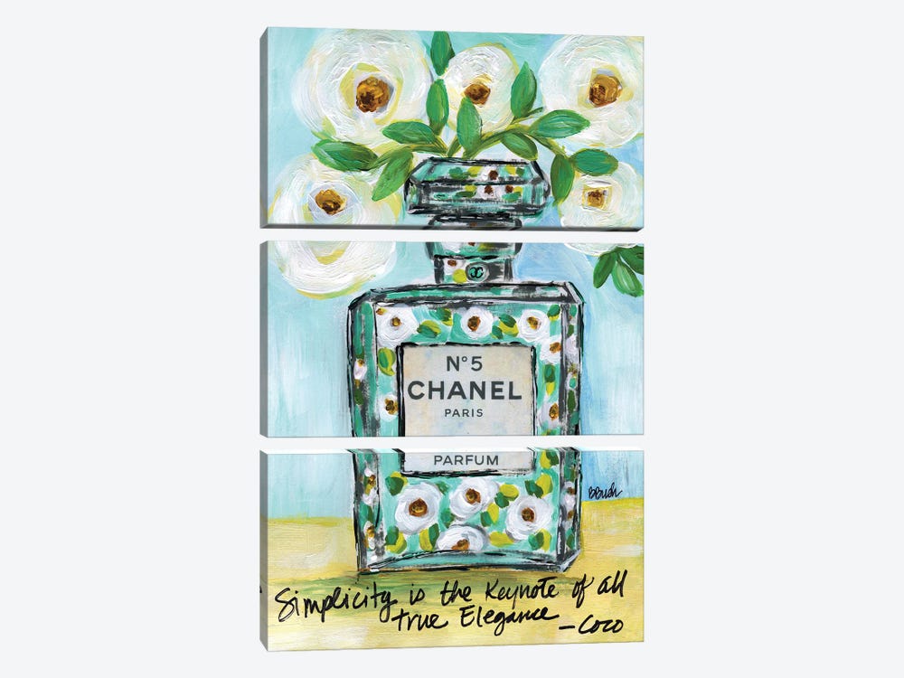 Chanel Simplicity by Brenda Bush 3-piece Canvas Art Print