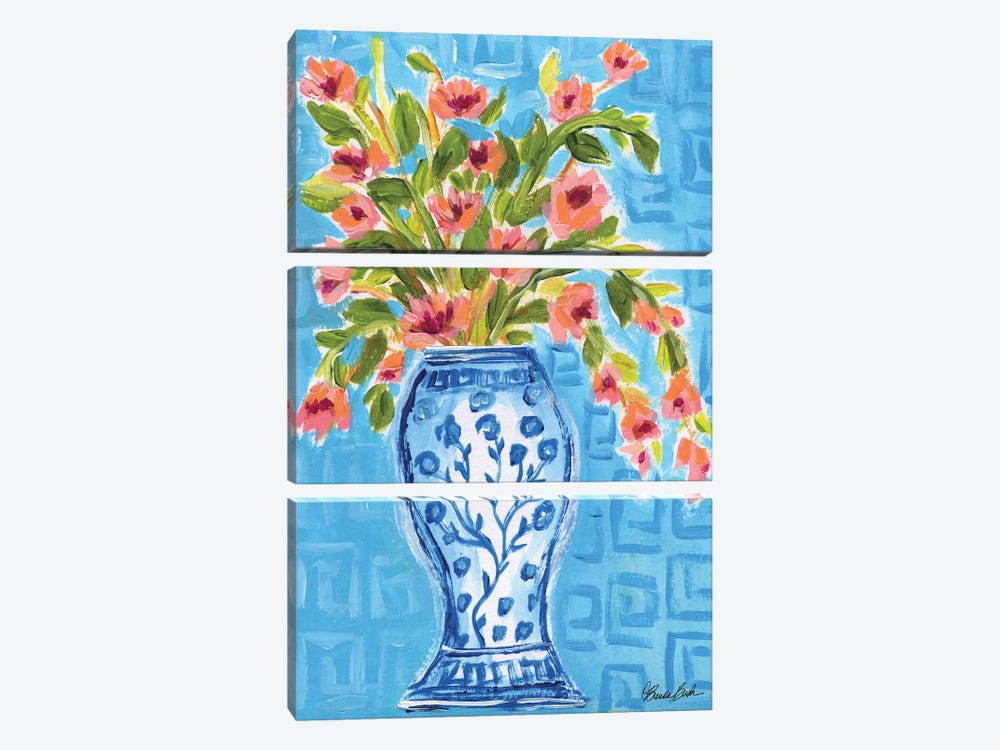 Tall Vase by Brenda Bush 3-piece Canvas Wall Art
