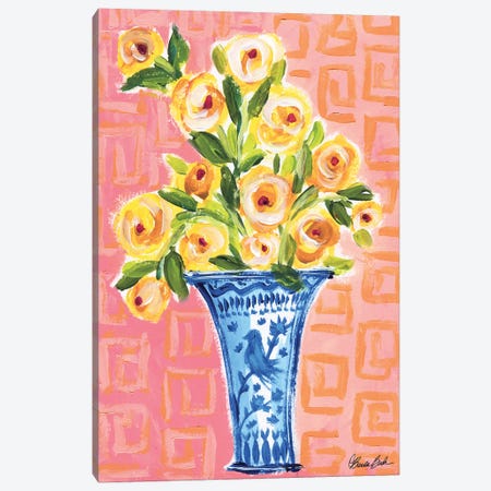 Bluebird Vase Canvas Print #BBN381} by Brenda Bush Canvas Art
