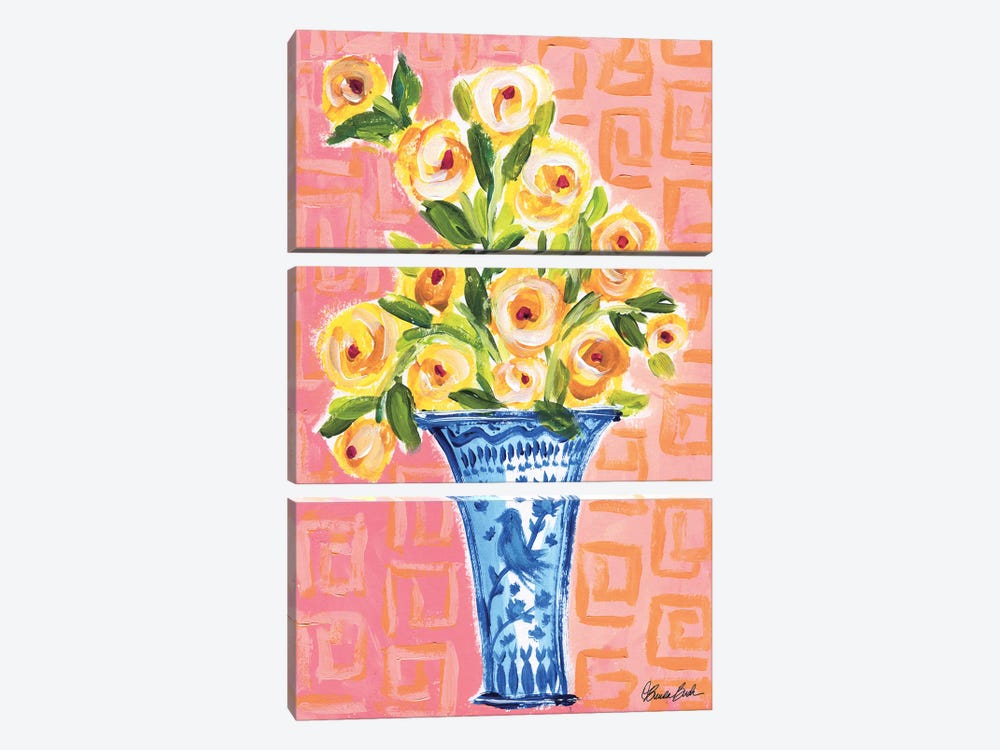 Bluebird Vase by Brenda Bush 3-piece Art Print
