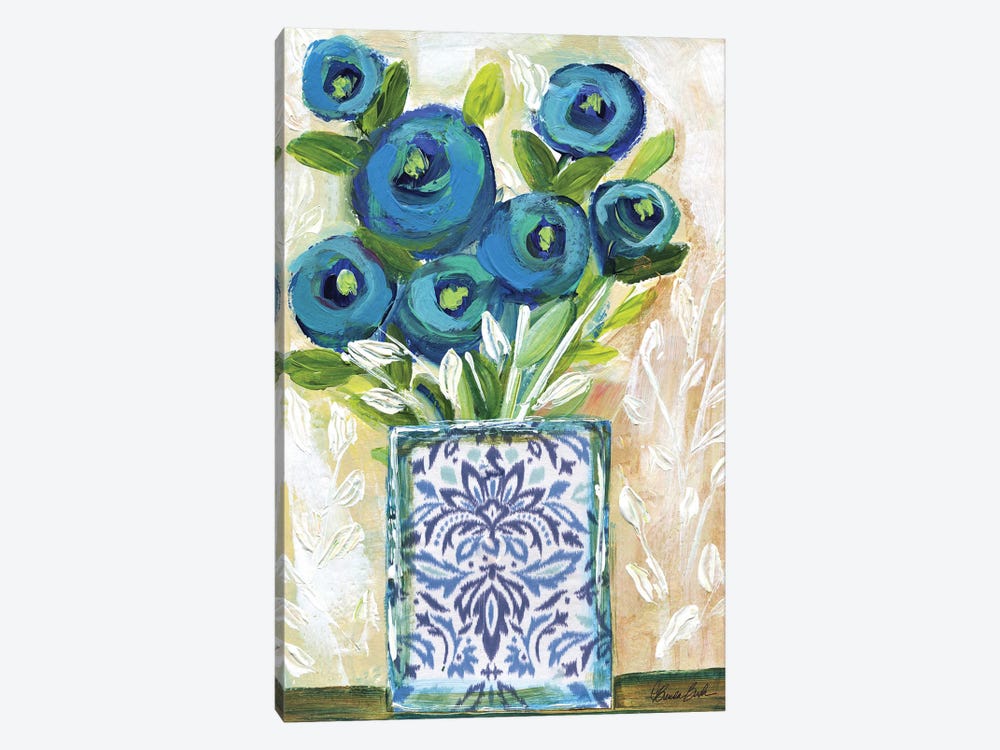 Blue Moon Roses by Brenda Bush 1-piece Canvas Wall Art
