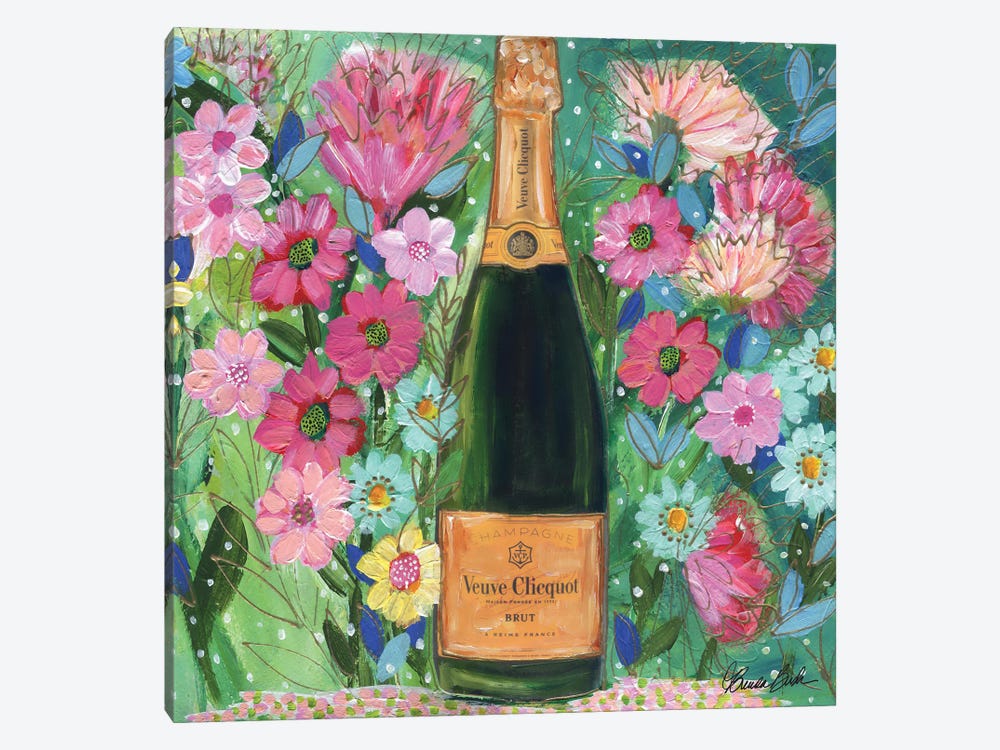 Champagne In The Garden by Brenda Bush 1-piece Canvas Art Print