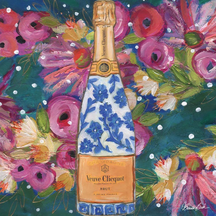 Chinoiserie Champagne Art Print by Brenda Bush