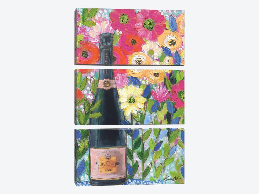 Rose All Day by Brenda Bush 3-piece Canvas Art Print