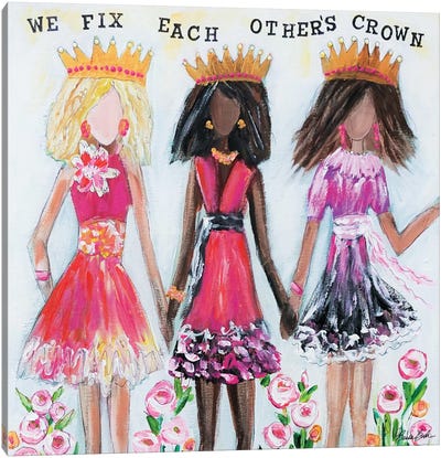 We Fix Each Others Crowns Canvas Art Print - Brenda Bush