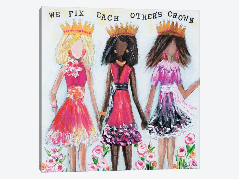 We Fix Each Others Crowns by Brenda Bush 1-piece Canvas Artwork
